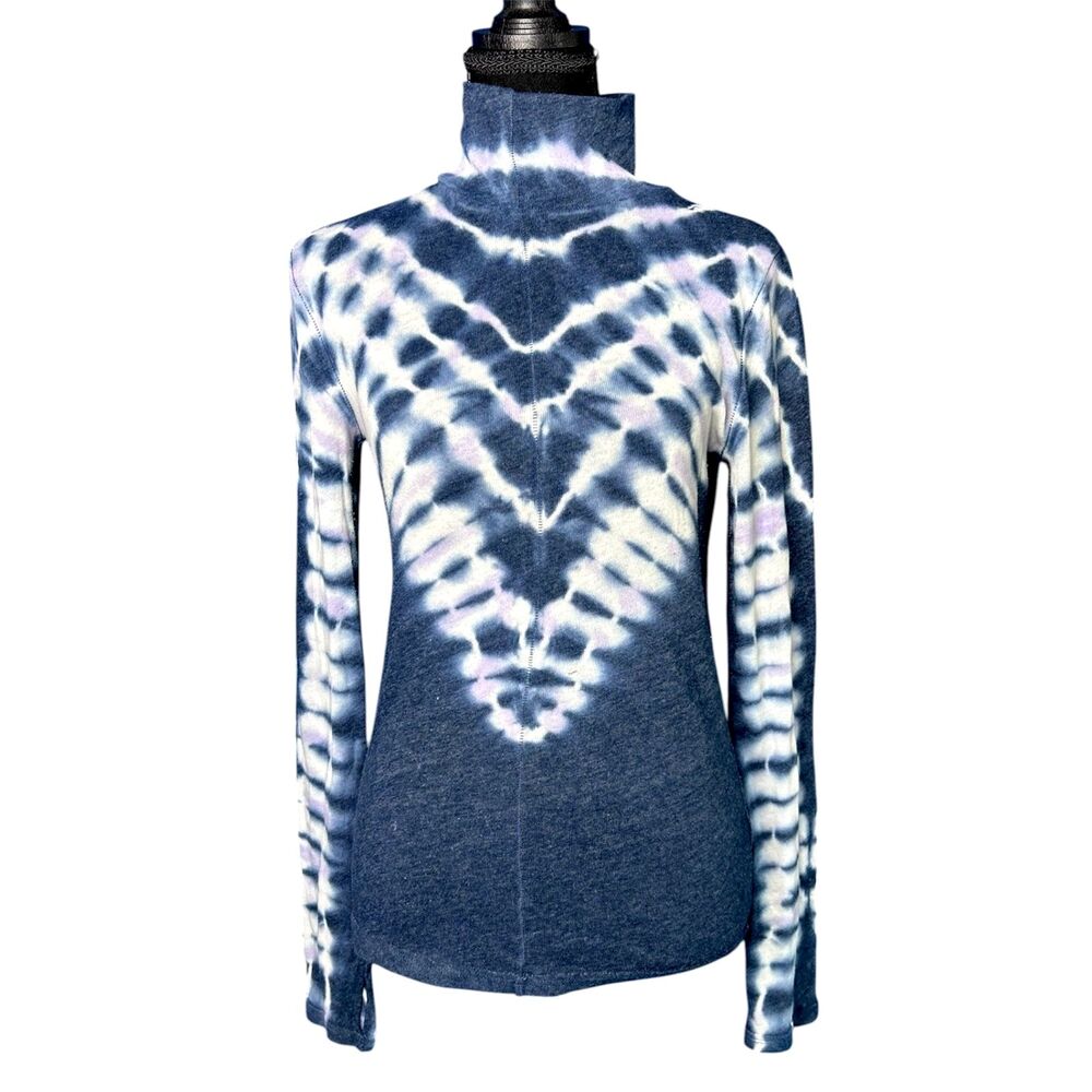 We The Free Womens Psychedelic Turtleneck Top Sz S Indie Tie Dye Festival Hippie